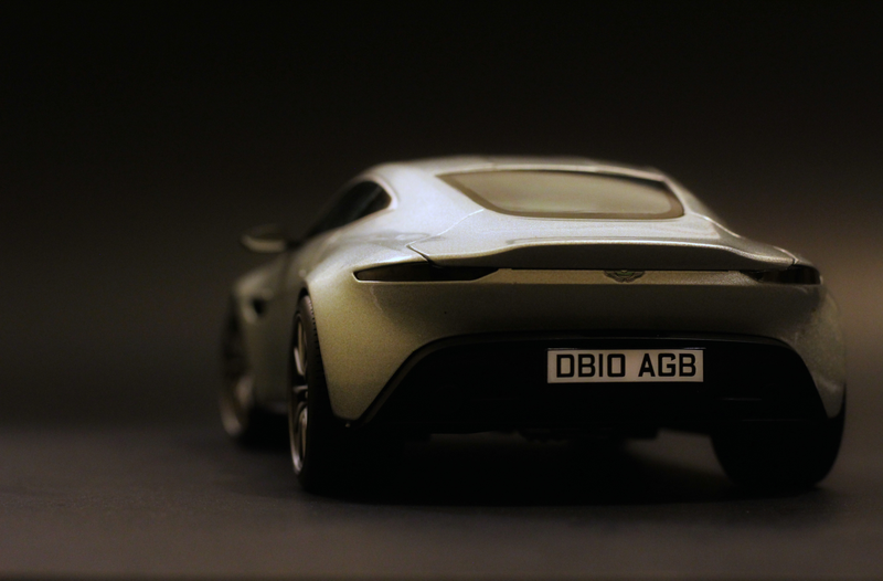 The model wears the same license tag as the car in the movie.